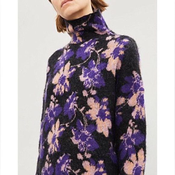 MAJE | Floral Turtleneck Sweater - Picture 1 of 6